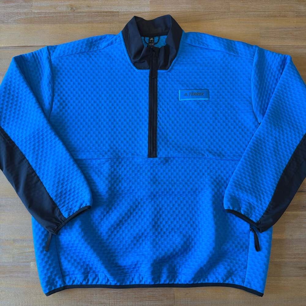 Adidas Terrex Utilitas Half Zip Fleece Size XL Blue